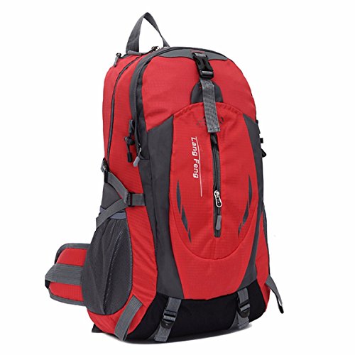 Bluelover S-58203 Senderismo Bolsa 35L Deportes Mochila Casual Bolsas De Viaje Rojo
