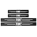 JKLKJLW 4 Stück Auto Kohlefaser Einstiegsleisten TüRschweller Aufkleber, für fiat 500 punto abarth stilo ducato palio bravo, Mit Logo Kick Plates Schutz AntiKratz Abnutzungs Türschweller Protector