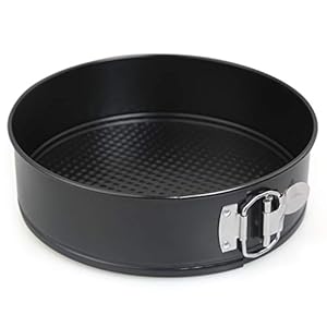 Ballery Tortiera 18 cm, Tortiera Apribile 1 Fondo Teglie per Dolci con Base Rimovibile Teglia da Forno con Rivestimento Antiaderente per Fare la Torta