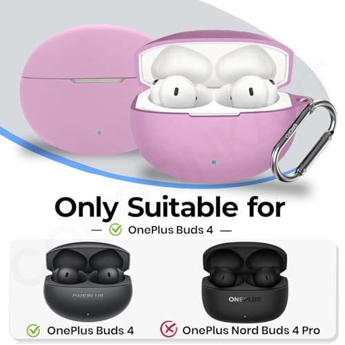 Image of Silicone Case Cover Compatible for OnePlus Buds 4 -Pink