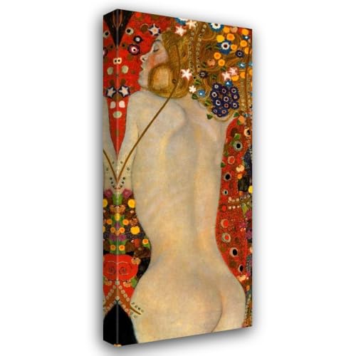 Klimt Sea Serpents IV 10x24 Gallery Wrapped Canvas
