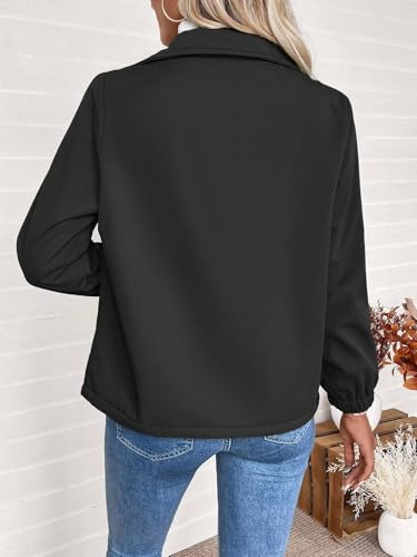 Chic & Cozy: 2025 Fall Winter Black Fleece Jacket for Women – Small Size, Perfect for Any Occasion - Image 3