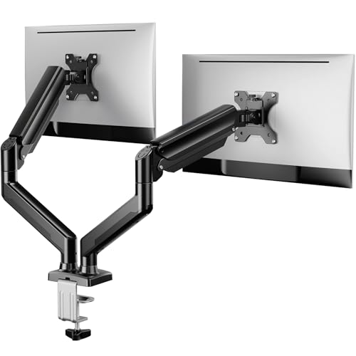 ErGear Dual Monitor Stand up to 32 inches Screen, Load-Bearing Max 22 lbs Each Arm, Adjustable Dual...