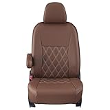 クラッツィオ(Clazzio) シートカバー アルファードHV/ヴェルファイアHV 30系 AYH30W 7人乗り Clazzio ダイヤ ブラウン×アイボリーステッチ ET-1【16ETC1520N】