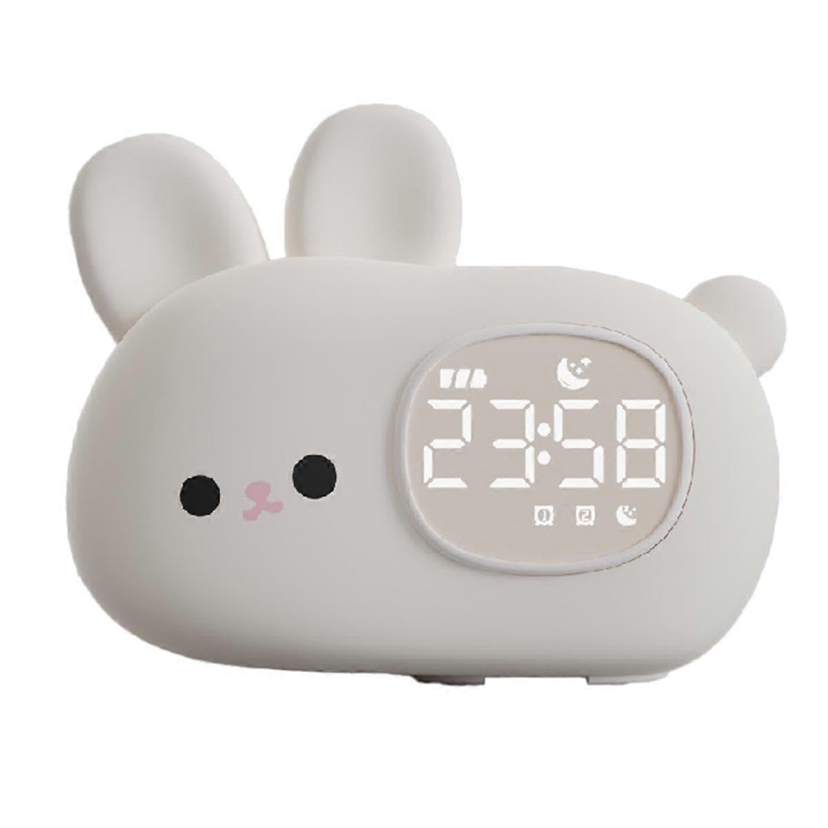 JOYHAPPST Cartoon Animal LED Alarm Clock Light Smart Alarm Clock Touch Control Sleep Soothing Light Sleep Training Clock