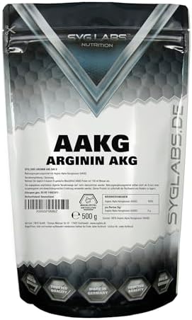 AAKG Arginin AKG Pulver - 500g L-Arginin Alpha Ketoglutarat 2:1 - ohne Zusätze -vegan
