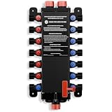 50143 14-Port PEX Manifold | Compatible with viega manabloc | 8 Cold 6 Hot Homerun Distribution with Valves...