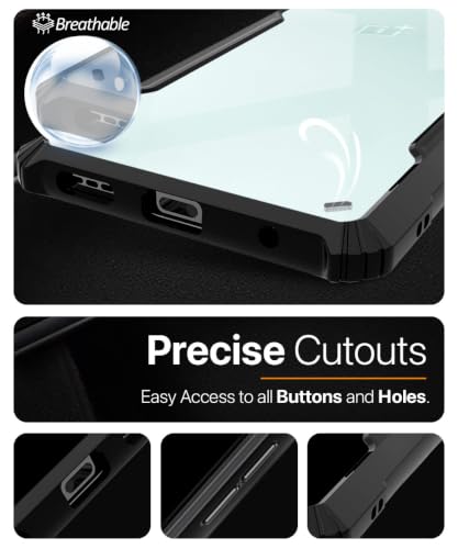 Image of WOW IMAGINE Shock Proof Clear Back Case Mobile Cover for 1+ OnePlus N6 5G (Hard | Hybrid PC + TPU | Full Armour Device & Camera Protection | Black)