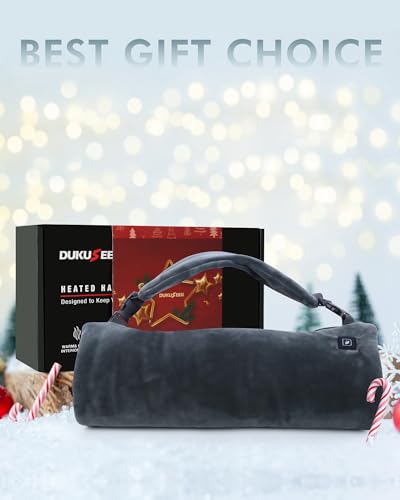 DUKUSEEK Heated Hand Warmer Pouch, 2-in-1 Heated Hand Muff & USB Heating Pad for Winter Activities - Portable, 3 Heating Modes Hand Warmers Bag with Powerful 5V 10000mAh Battery - Thumbnail 6