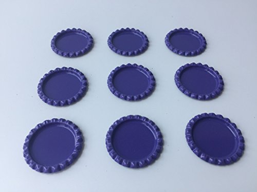 RUTICH 100 PCS Flat Decorative Bottle Cap Craft Bottle Stickers Double Sideds Printed for Hair Bows, DIY Pendants or Craft ScraPbooks(Purple) - Thumbnail 3