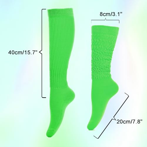Image of Gvhntk Slouch Socks Women 80s 90s Scrunch Socks Extra Long Slouchy Sock Knee High Sock