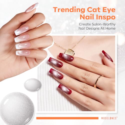 Image of modelones Cat Eye Gel Top Coat Clear Magnetic No Wipe Glossy 15ML