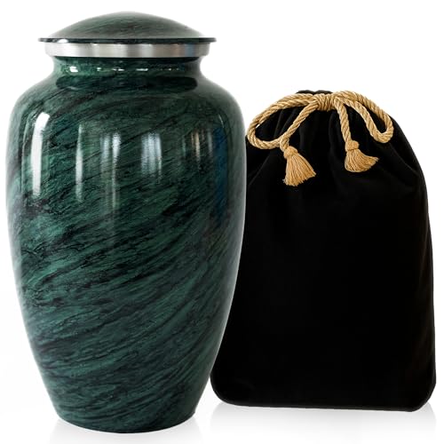 Modern Memorial Franklin Aluminum Urns Green