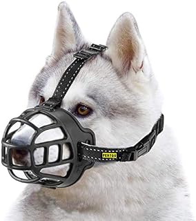fertgo Soft Breathable Basket Silicone Dog Muzzles for Small, Medium and Large Dogs
