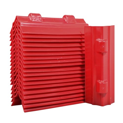 ENJ 20 Pack Red Flatbed Edge Protectors for Cargo Loads Corner Protectors Flatbed Used Together with Webbing to Protect Cargo