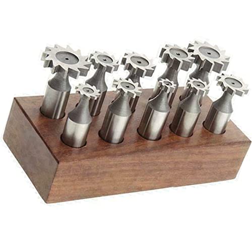 10-piece hss woodruff keyseat cutter set  american standard sizes 403 204 404 305 505 406 506 407 507 408  high-speed steel key cutters for milling machines amp metalworking