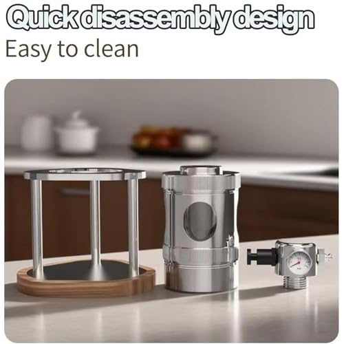 Cafetera manual neumática portátil 80 ml con medidor miniatura 7