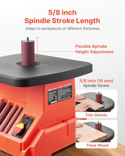 VEVOR Oscillating Spindle Sander 6 Sleeves