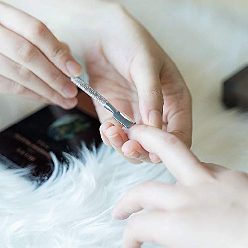 image for HOFASON Cuticle Pusher and Cutter - Professional Stainless Steel Dual 