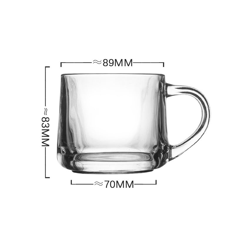 Taza de café transparente de vidrio sin plomo de alta pureza 2