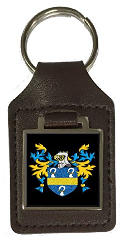 Porte-clé en cuir Baker Heraldry gravé - Accessoire de maroquinerie