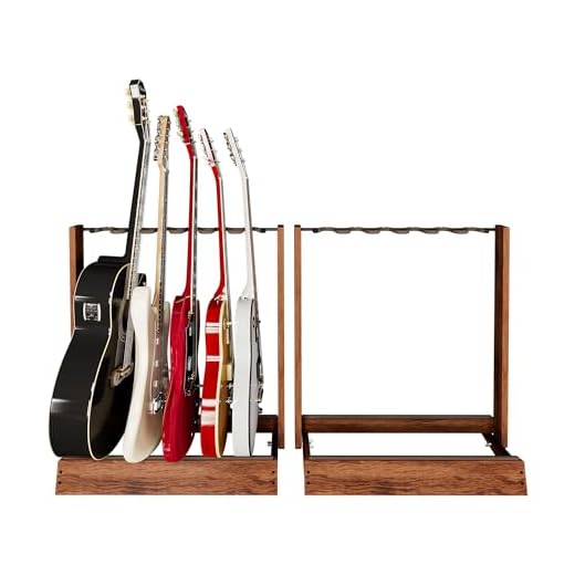 String Swing 2 Pack Guitar Stand - Multi Guitar Rack for Acoustic, Electric & Bass - Hand Welded Steel & Black Walnut Hardwood - Padded Holders - Floor Stands - USA Made