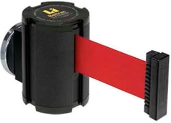 Magnetic Retractable Belt Barrier Black Wrinkle Case W/15 Red Belt - 1 Each
