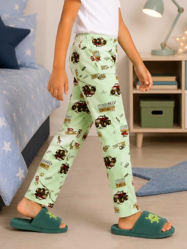 Image of KiddoPanti Boys Printed Pyjama | 100% Cotton Single Jersey Fabric | All Over Printed Design | Relax Fit & Ankle Length | Pyjama Pant