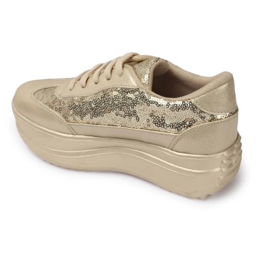 Image of Vendoz Women Party & Casual Glitter Wedding Bridal Sneakers