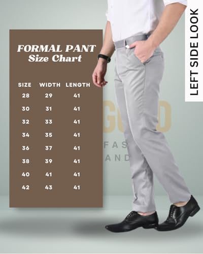 Image of Men's Slim Fit Formal Trouser for Regular Fit