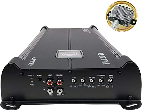 Gravity 4000.1D Class D Car Audio Amplifier – 1800 Watts True Rms @ 1 Ohm Max Power At 4000W, 1/2/4 Ohm Stable, Digital, Monoblock, Mosfet Power Supply, Great For Subwoofers #TOP1