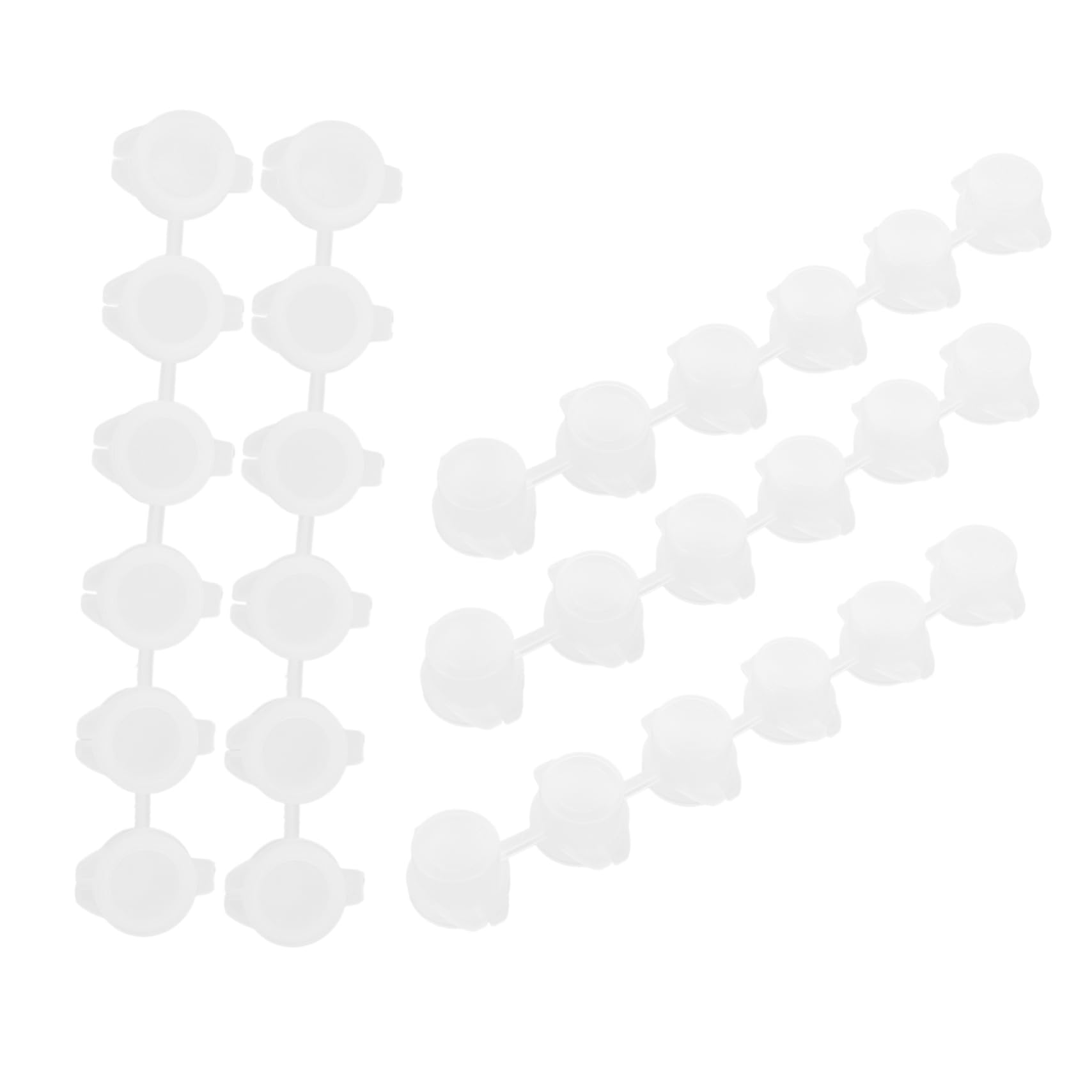 HAWILLOSCH 2sets Art Craft Storage Containers Small Pots Strips Paint Palette Lid 30pcs*2