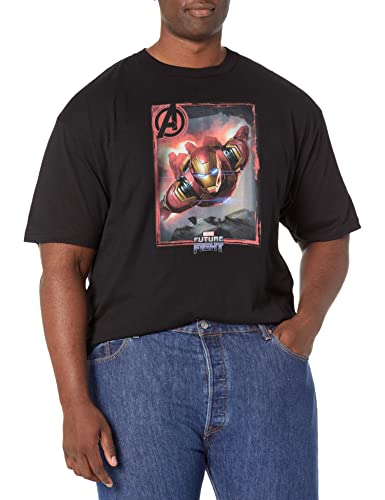 T-shirt Marvel Iron Man pour homme en coton noir