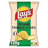 LAY'S Chips Paysanne Saveur Fromage du Jura et Poivre Noir 120g