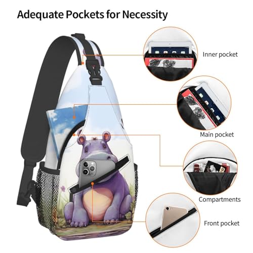 Mochila tipo sling negra para uso al aire libre miniatura 3
