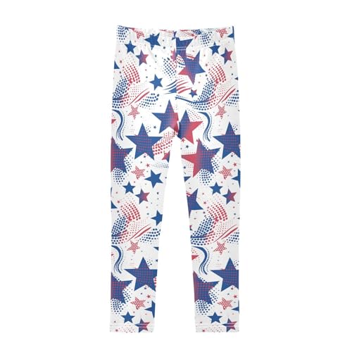 Stars and Stripes Kids Baby Girls Legging Stretch High Waisted Sweatpants Gym