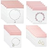 ZJO Anti Tarnish Jewelry Bags, Clear EVA Mini Travel Bags for Necklace, Earring, Bracelet 30 Pack Assorted Sizes