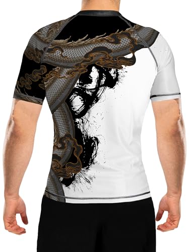 Raven Fightwear Men's Year of The Dragon Rash Guard Short Sleeve BJJ MMA2