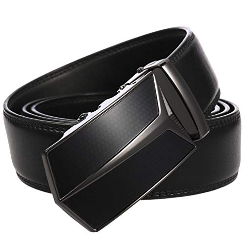 Ratchet Adjustable Slide Belt - Genuine Leather Belt for Men 1 3/8'' Width, Gift Packaged2
