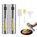 RoseFlower 2 Piezas Pulverizador Aceite, Spray Aceite Cocina 100ML, Aceitera Spray 304 Premium Acero Inoxidable, Rociador de Oliva Aceitera Antigoteo para Cocinar/Ensalada/Hornear/Pan/BBQ
