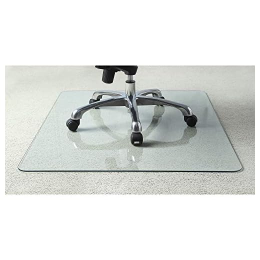 Lorell Tempered Glass Chairmat Chair Mat, 50", Clear