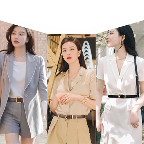 Fashion Genuine Leather Belt For Women Fine Decorative Cowhide Ins Wind Simple Korean Black Belt4