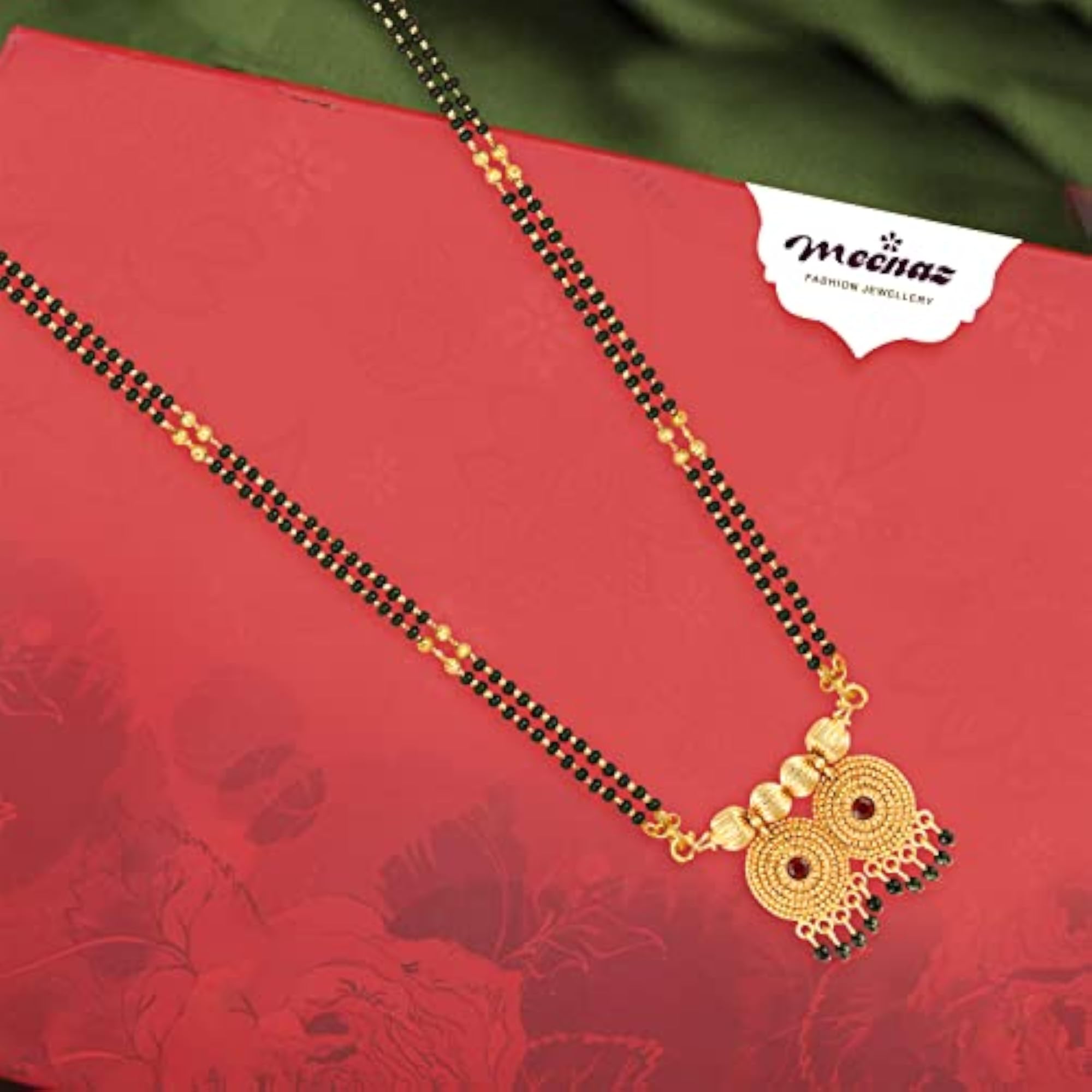 2 Pcs Traditional Vati Wati Mangalsutra for Women, South Indian Style