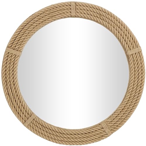 Deco 79 084493 Jute Rope Room Wall Mirror Rope Entryway Mirror, Wall Mounted Mirror 40 Inch X 2 Inch X 40" cover