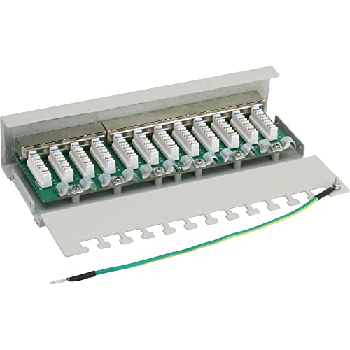 Panel de conexiones InLine 76209 de 12 puertos gris claro para pared 2