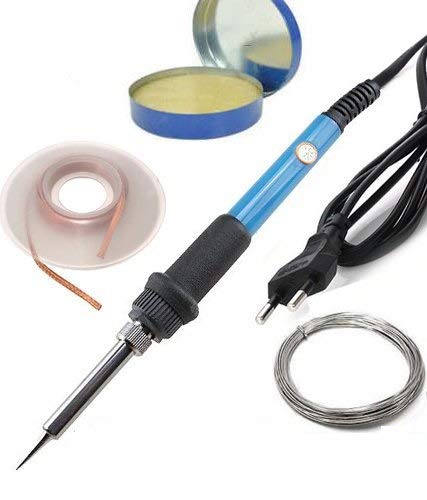 Buyyart New 60W 220V Pencil Type Adjustable Electric Temperature Gun Welding Soldering Iron kit, Solder Wire, Paste and Desolder Wire (B01N7JOLKR) Amazon Price History, Amazon Price Tracker