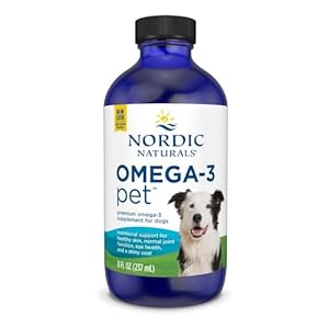 Nordic Naturals Omega-3 Pet, Unflavored – 8 oz – 1380 mg Omega-3 Per Teaspoon – Fish Oil for Medium to Large Dogs with EPA & DHA – Promotes Heart, Skin, Coat, & Immune Health