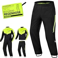 SHIMA HYDRODRY 2.0 Motorrad Regenbekleidung Hose Wasserdicht Reflektierend Damen Herren Set für Regenkombi Waterproof Regenschutz Atmungsaktiv Motorradkombi (Hosen Unisex, Fluo, M)