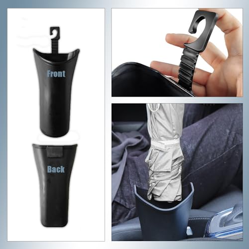Image of Car Trash Can Backseat, Car Garbage Organizer, Black Small Leakproof Vehicle Trash Garbage Can Bin, Automotive Interior Accessories Small Garbage Bin for Vehicles, Travelling, Home, Office