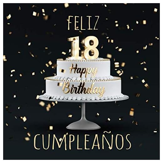 Feliz 18 Cumpleaños: Libro de visitas con 110 páginas - Couverture Negro